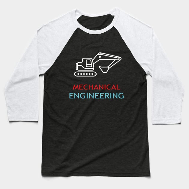 best design mechanical engineering excavator engineer Baseball T-Shirt by PrisDesign99